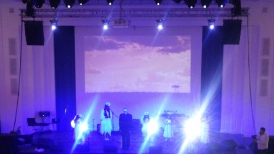 Хор Ангелов и группа Серебро на выступлении в Moscow Country Club. Хор Ангелов на сцене.
